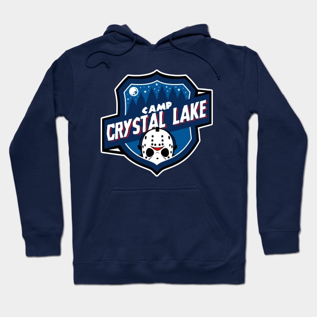 Camp Crystal Lake Badge Hoodie by buby87